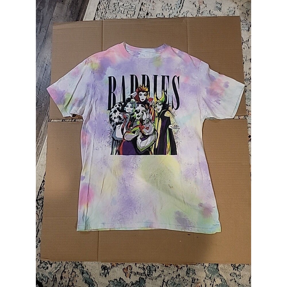 Disney Baddies One Of A Kind Tye-dye T-shirt Womens Medium 100% Cotton